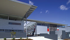 GROWING MARKET // Buildings such as the New Zealand school, above, demonstrate the growing demand for steel building products in New Zealand.